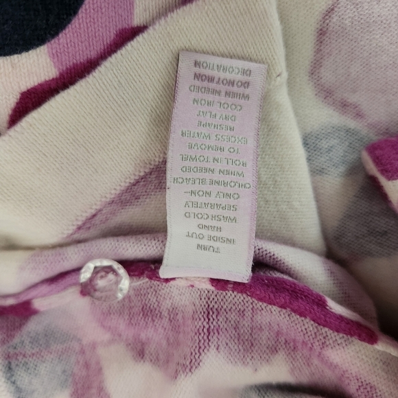 Charter Club Women's P/XL Button Up Cardigan Sweater Shades of Purple - Picture 10 of 11